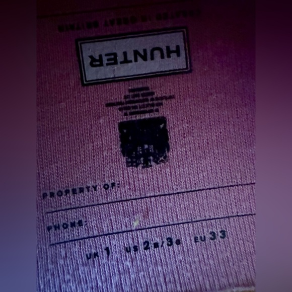 Hunter | Kids’ First Classic Rainboot | Pink | Fleece Boot Liner | Off White - Picture 7 of 8